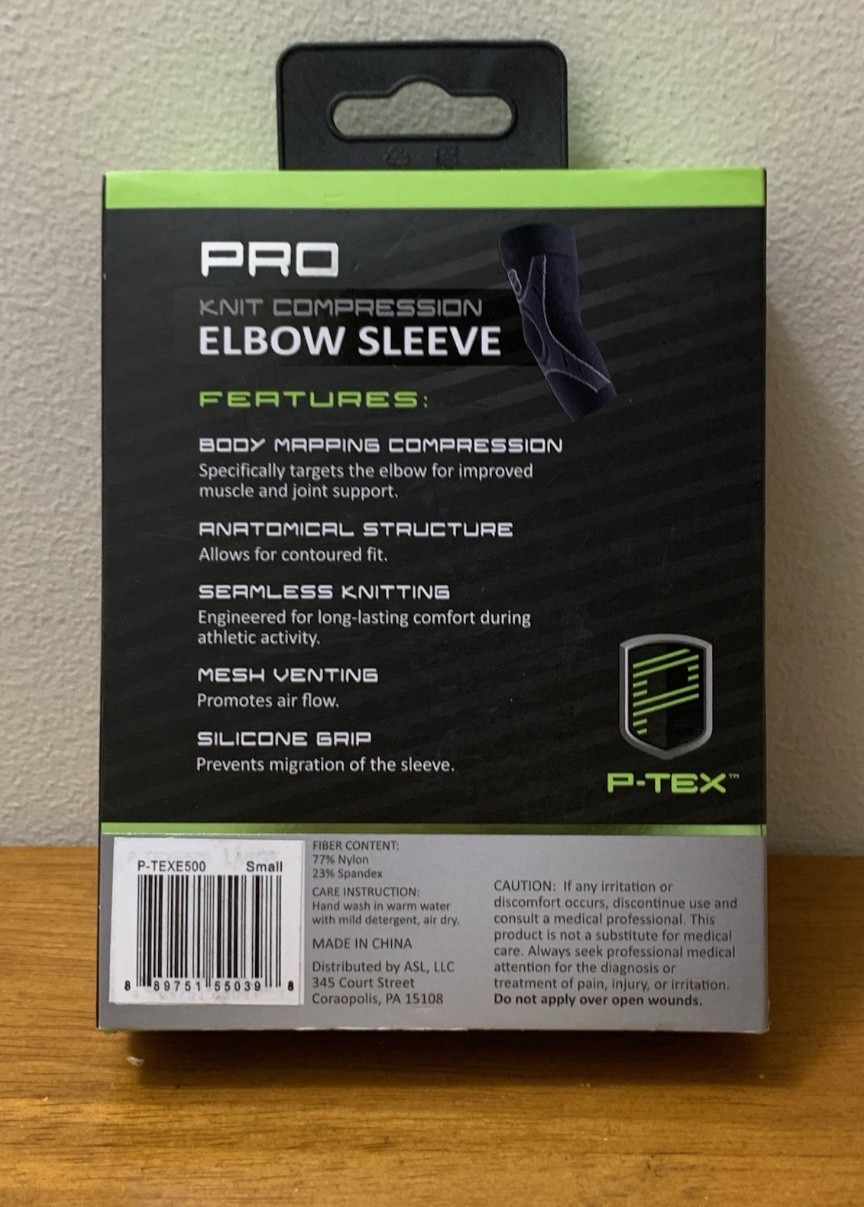 P-TEX PRO KNIT COMPRESSION ELBOW SLEEVE-TEXE500 SIZE Small