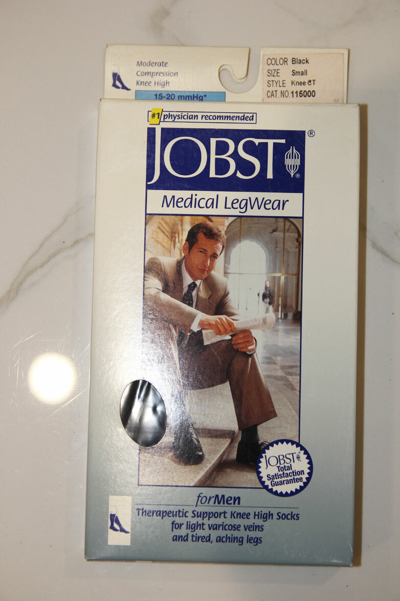 JOBST Men’s Dress 15-20 mmHg Ultra Sheer Therapeutic Support Knee High Socks