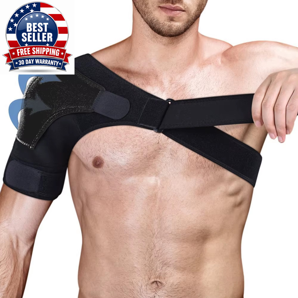 Shoulder Support Brace for Men & Women, Adjustable Shoulder Brace for Torn Rotat
