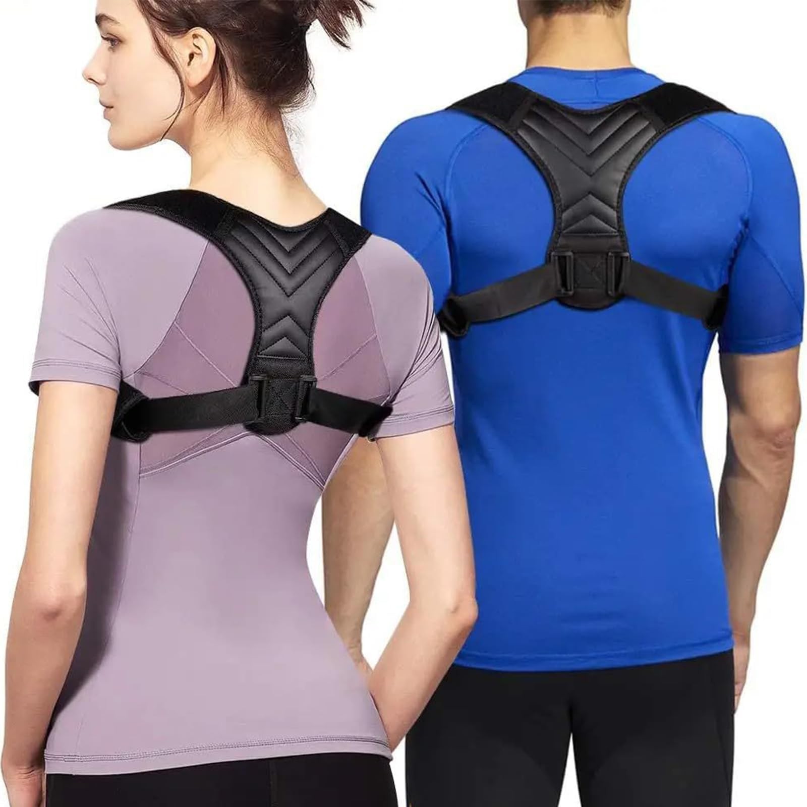 Posture Corrector for Women, Back Straightener Men, Upper Black