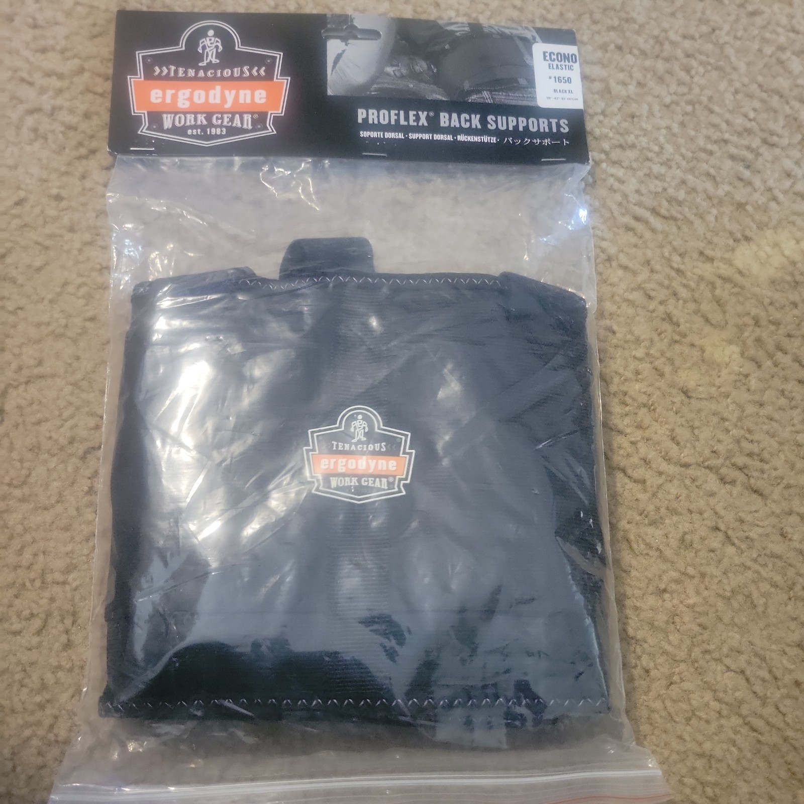 Ergodyne ProFlex 1650 Back Support Belt Elastic Adjustable -Size XL New