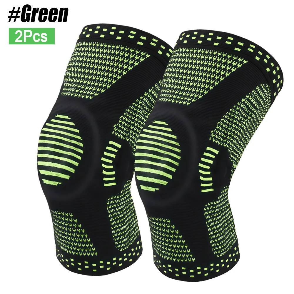 Compression Knee Brace Support Sleeve Patella Stabilizer Running Sports 1-2PCS