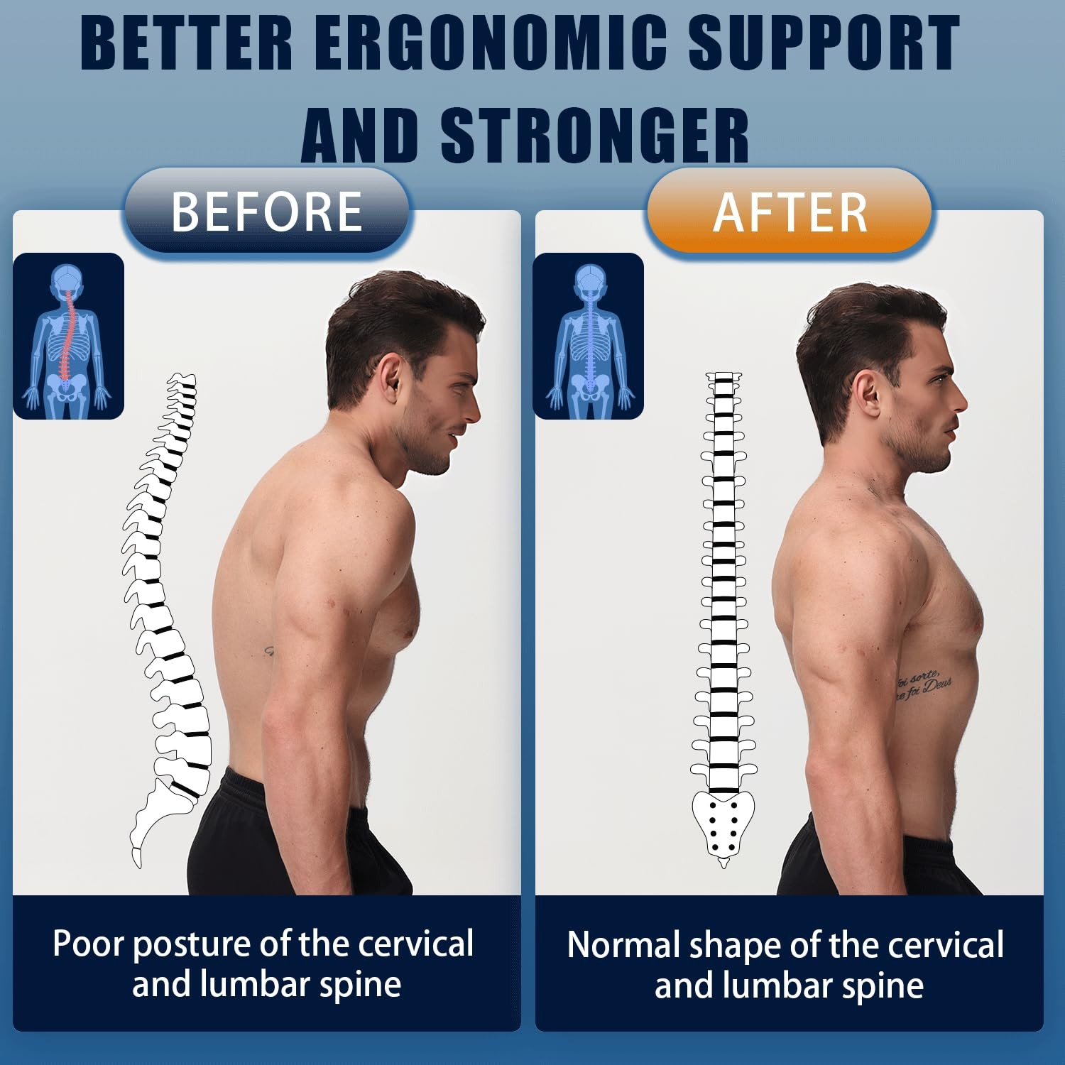 Adjustable Posture Corrector Back Brace Support For Spine Pain Relief Medium…