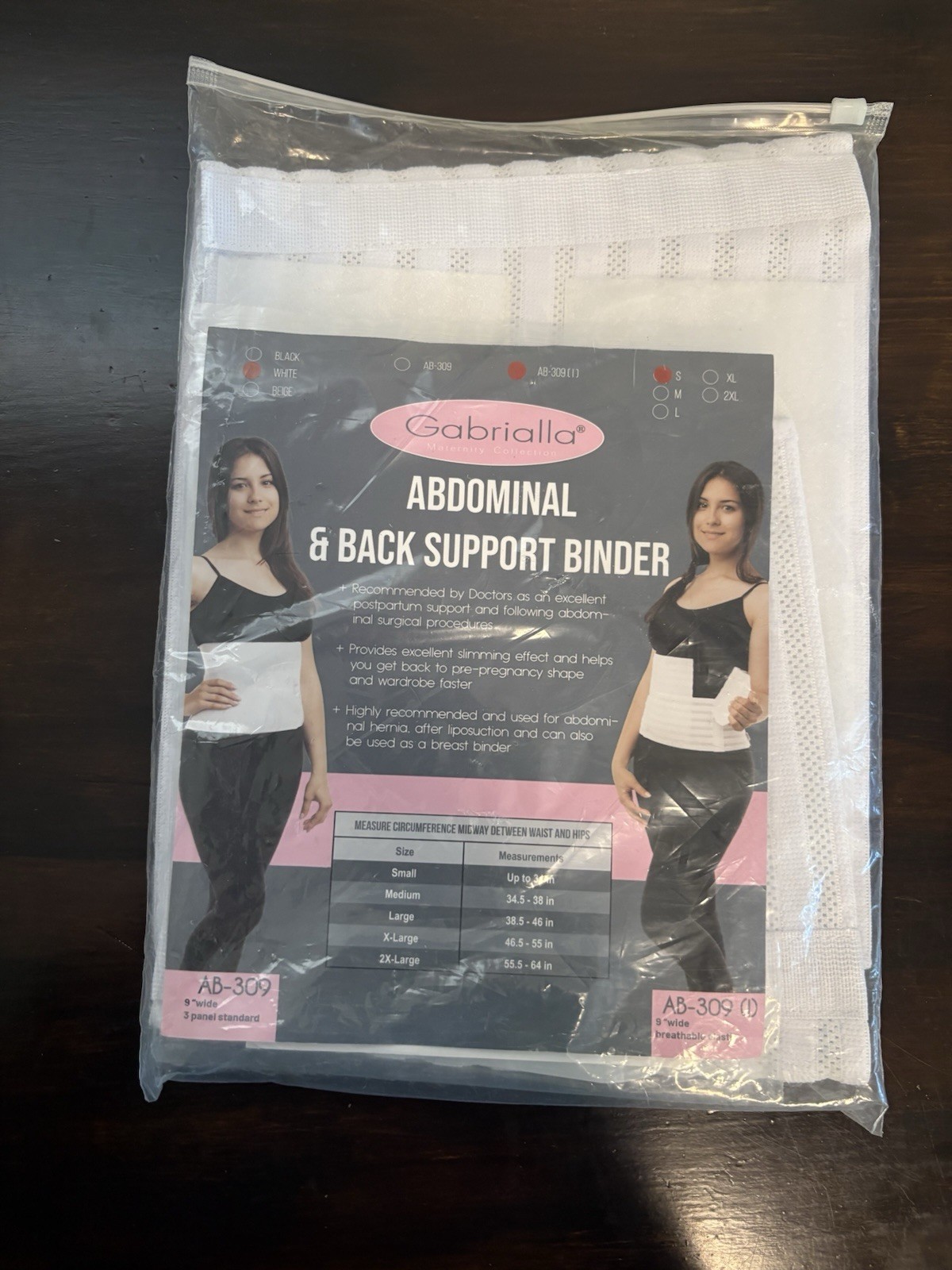 Gabrialla Abdominal &back Support Binder Unisex Ab-309