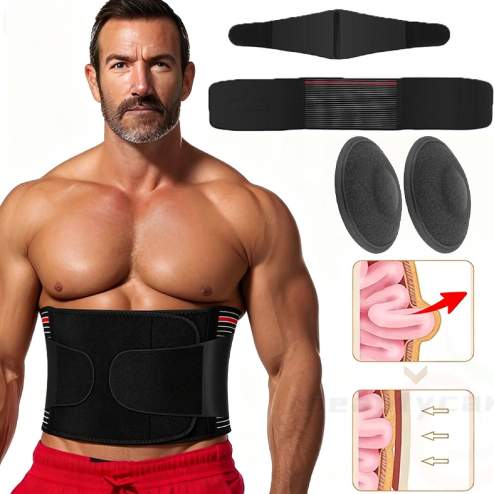 Umbilical Navel Hernia Belt for Men or Women -Abdominal Support Binder with Pad