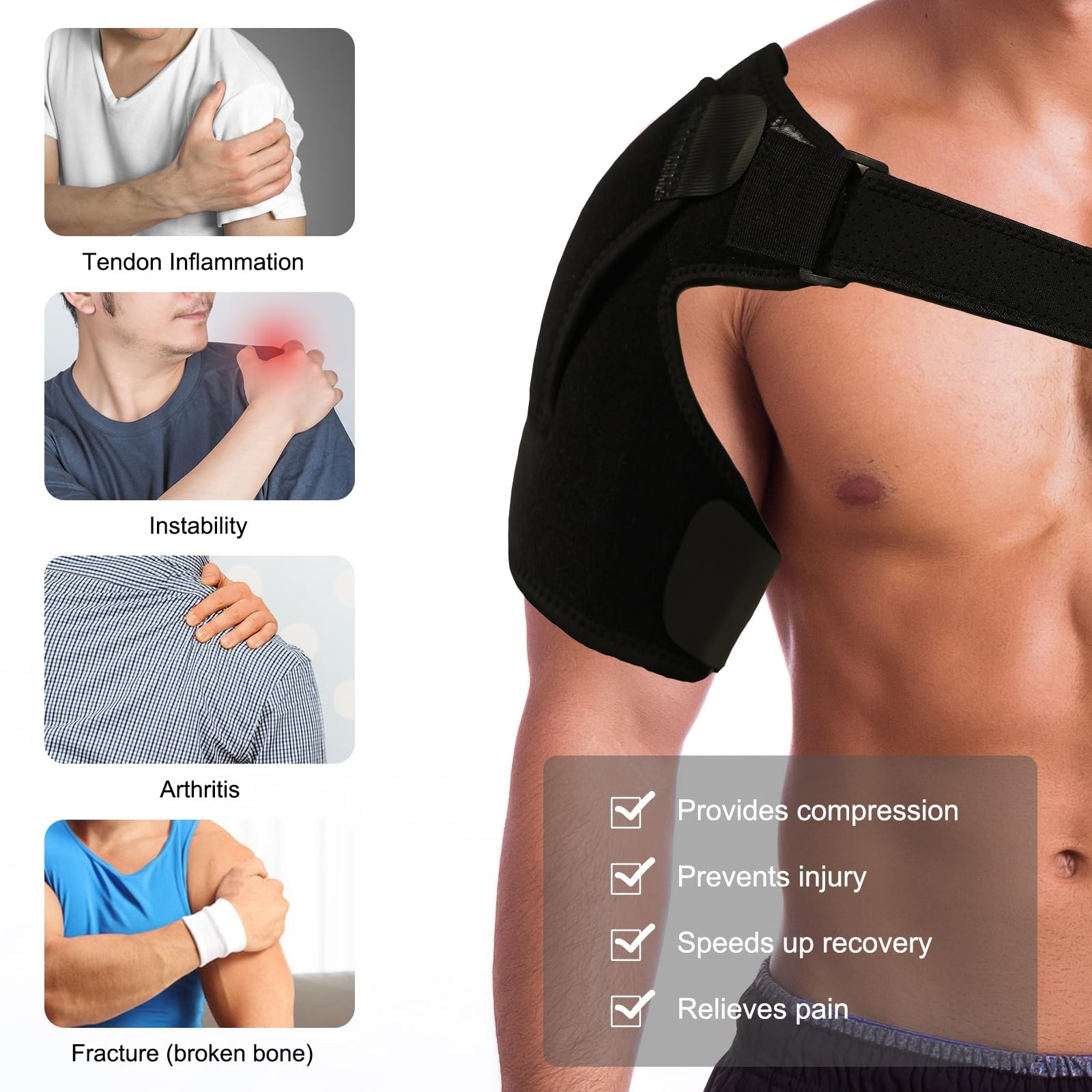 Shoulder Brace Rotator Cuff Men Women Torn Shoulders Relieve Joint Pain Relief