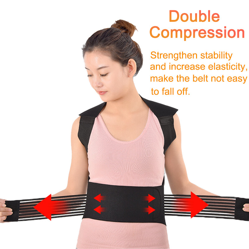 Magnetic Self Heating Belt Back Support Waist Brace Therapy Posture Corrector