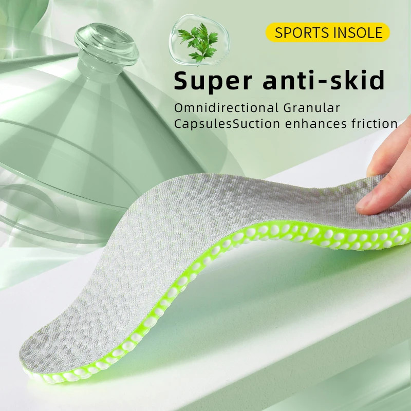 TPU Sports Insoles Soft Elastic Shock-absorbing Breathable Soles Pad Sweat-absor