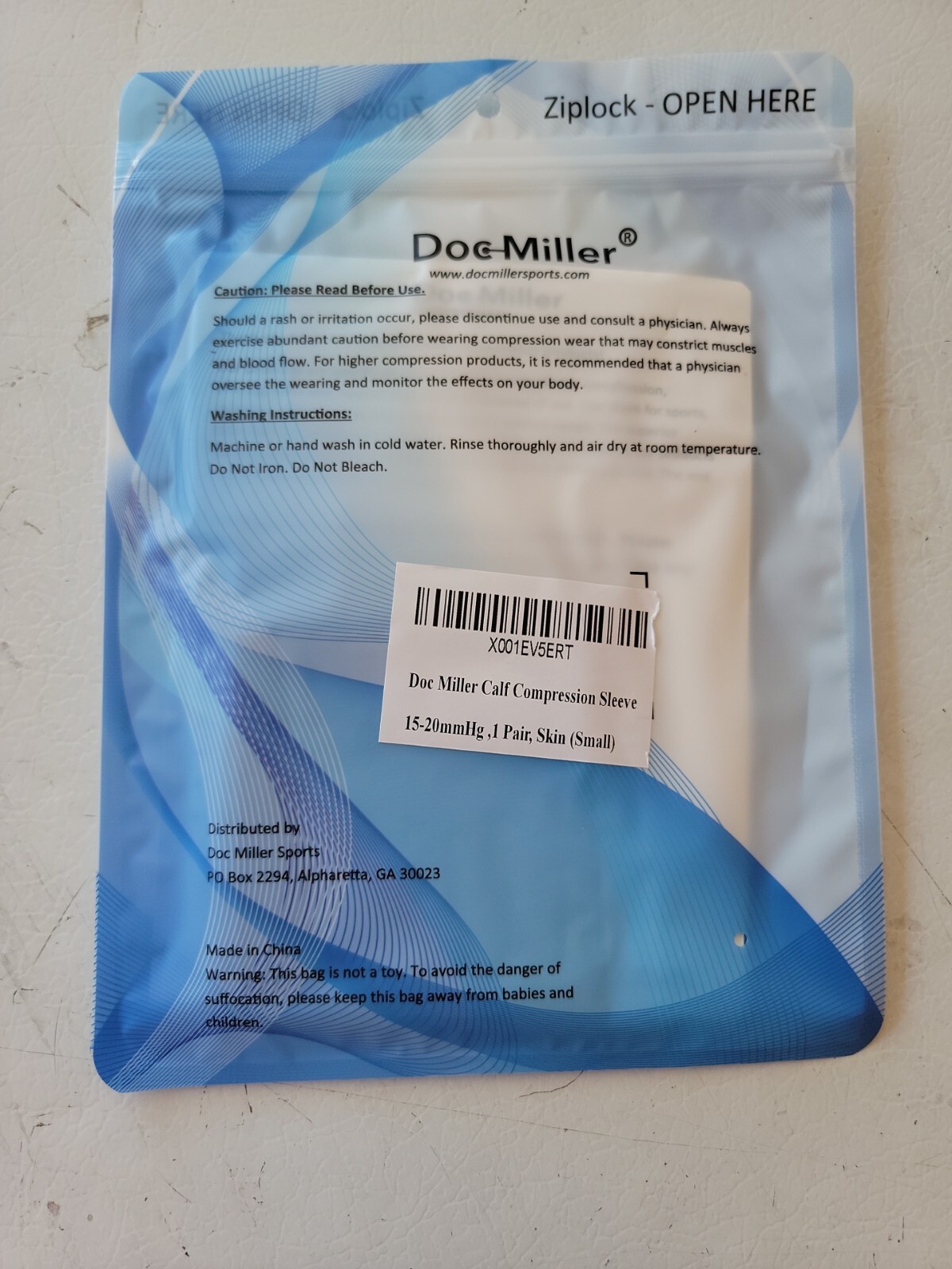 2 Pack DOC-MILLER Tan Calf Compression Sleeves 15-20 MMHg Recovery