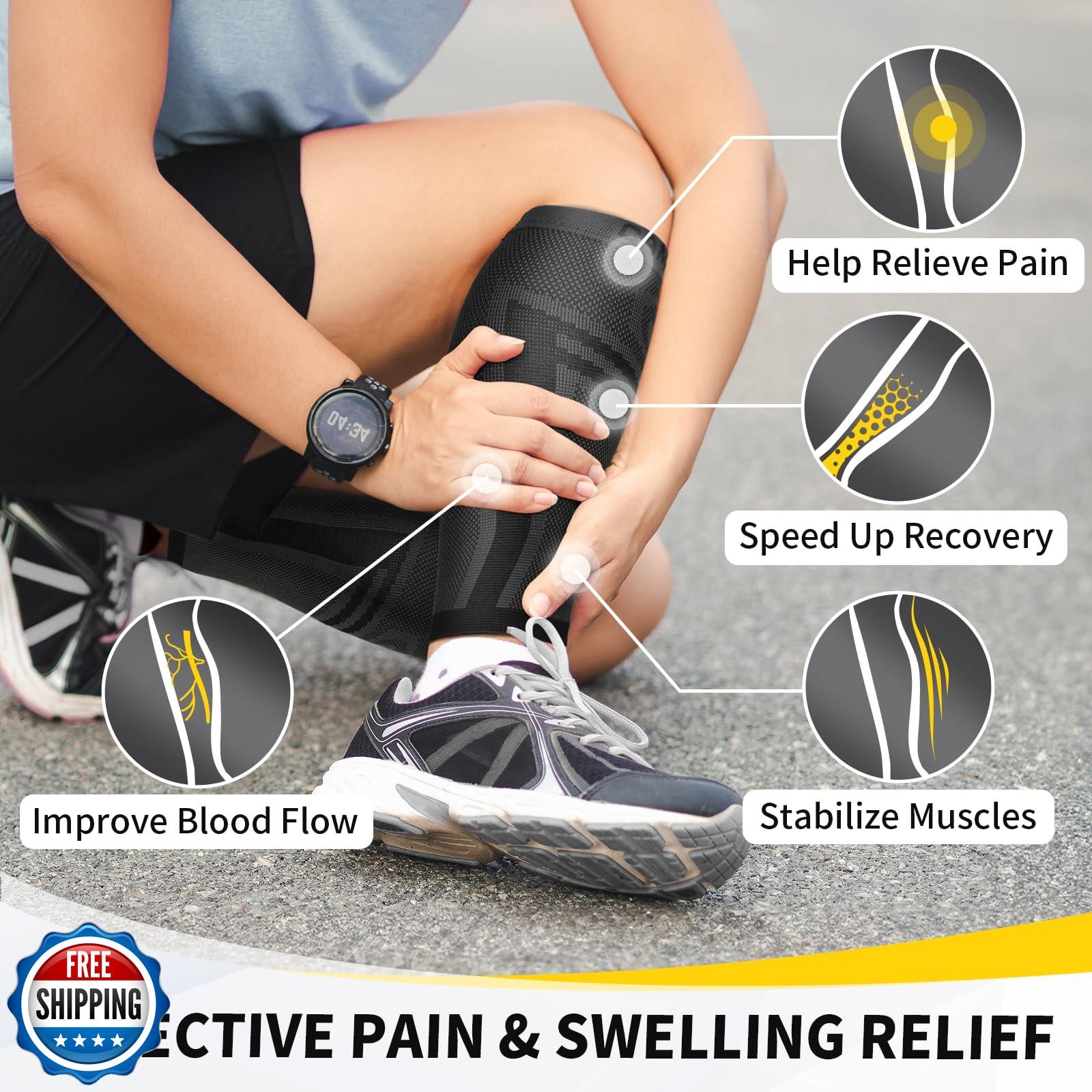 CAMBIVO Calf Compression Sleeve Men and Women- Shin Splint Brace Support for