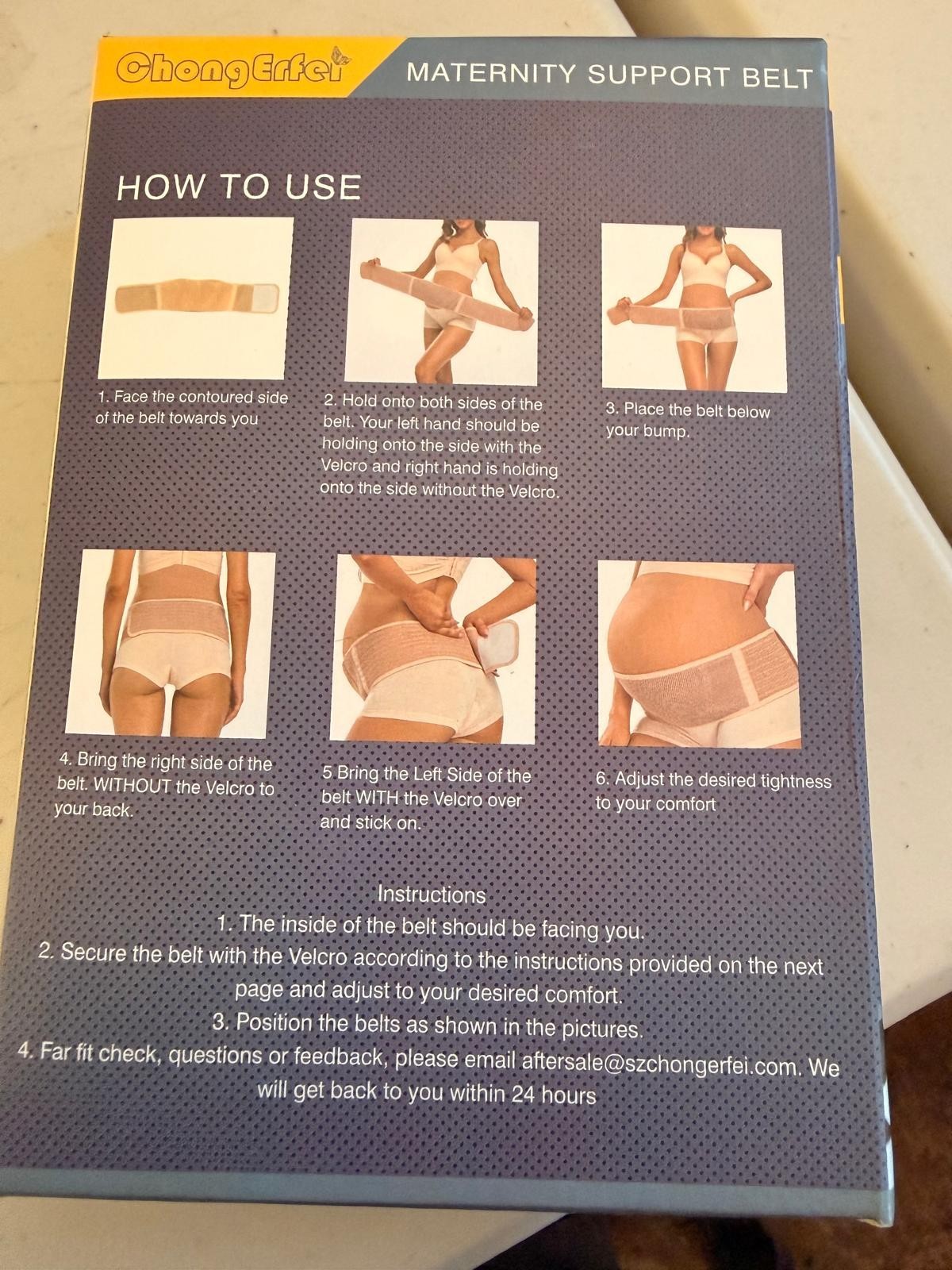 ChongErfei Adjustable Maternity Support Belt – Pregnancy Belly Band – Size 1