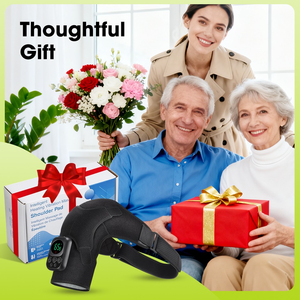 APP Control Heated Shoulder Massager with Heat Vibration Brace Joint Pain Relief