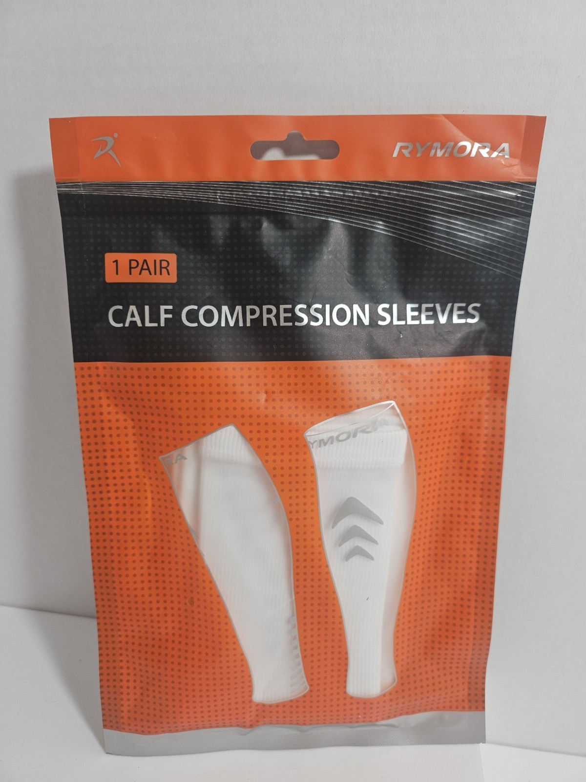 1 Pair Rymora Calf Compression Sleeves Unisex Size Medium White New Unused