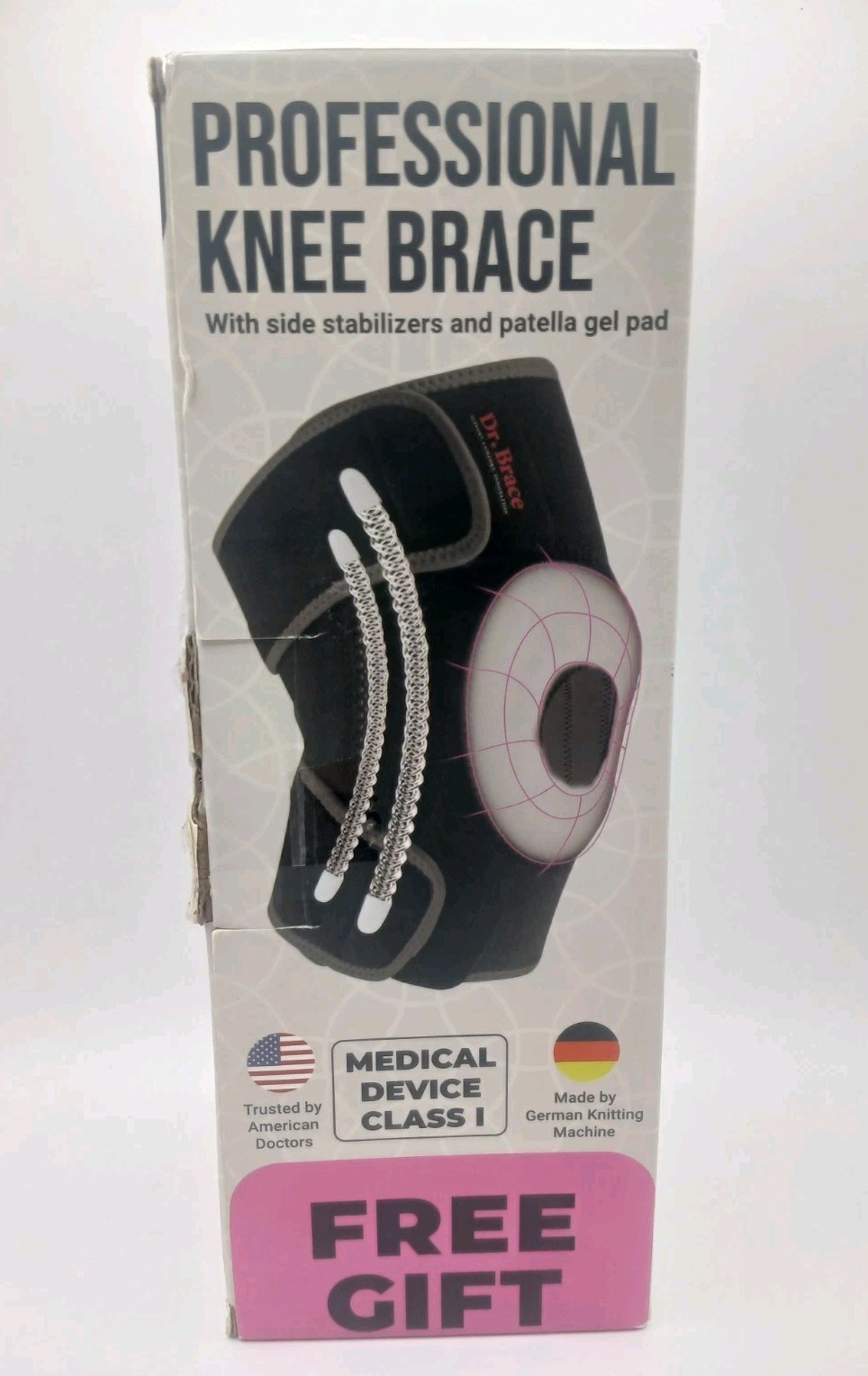 Dr. Brace Elite Knee Brace – Side Stabilizers & Patella Gel Pad – Medium