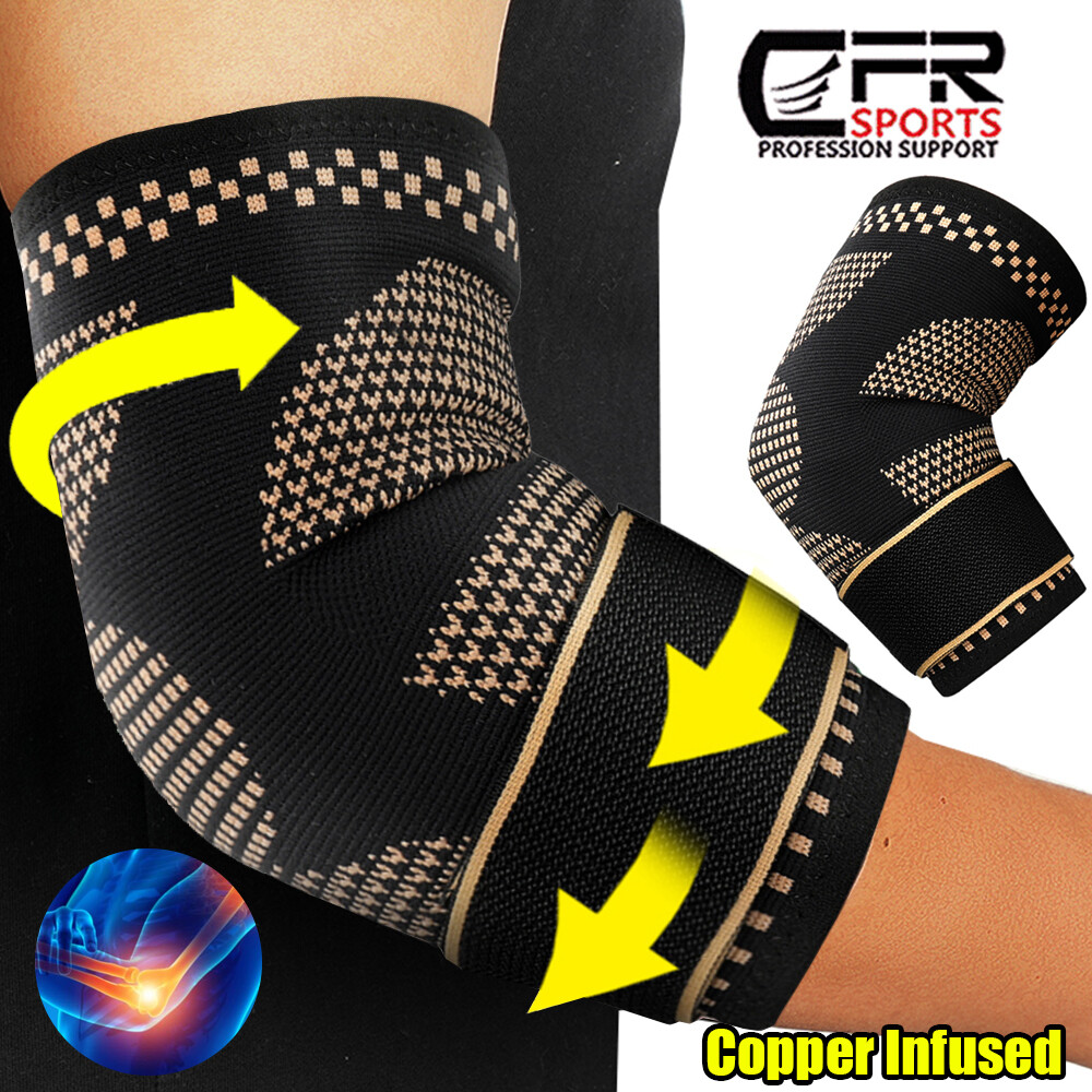 CFR Tennis Elbow Brace Support Arthritis Tendonitis Golfer Arm Joint Pain Copper