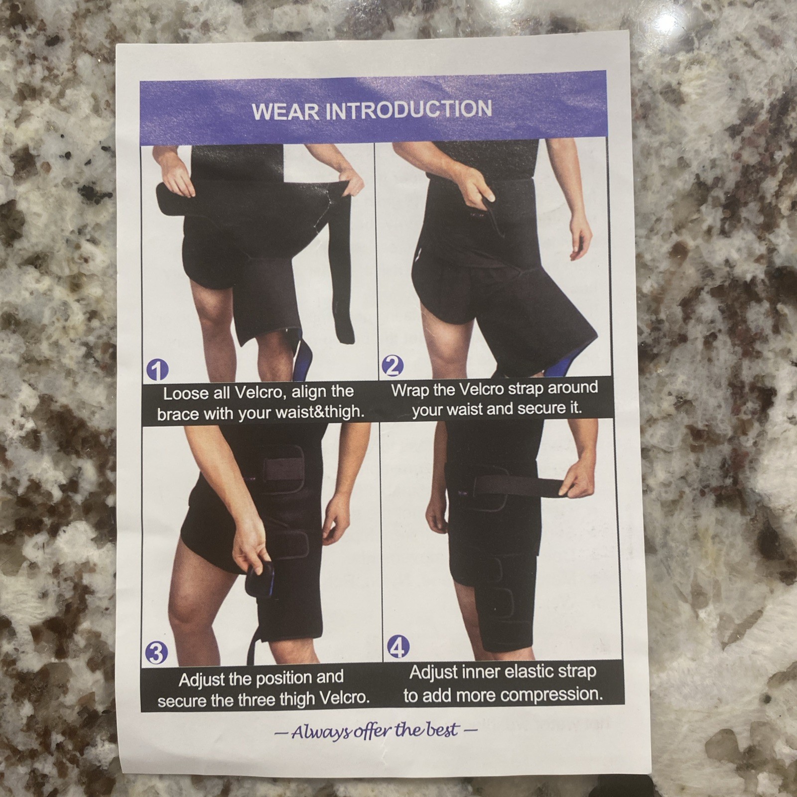 beister Hip Groin Thigh Brace Support with 5 Elastic Strips