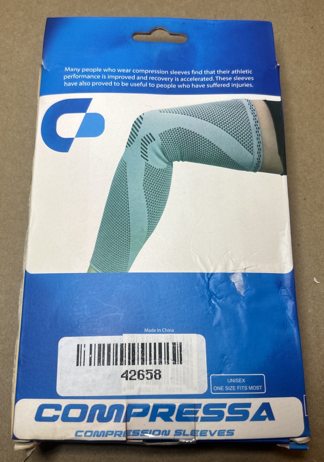 Compressa Leg Compression Sleeve Unisex One Size Brand New Grey
