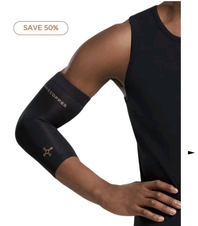 Tommie Copper Recovery Vitality Compression Elbow Sleeve, Nude, Size XL, NWT