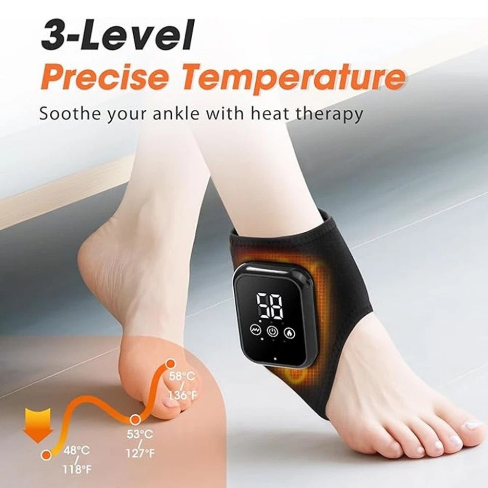 Foot Renew Triple Method Massager Heat Vibration for Heel Arch Ankle Neuropathy