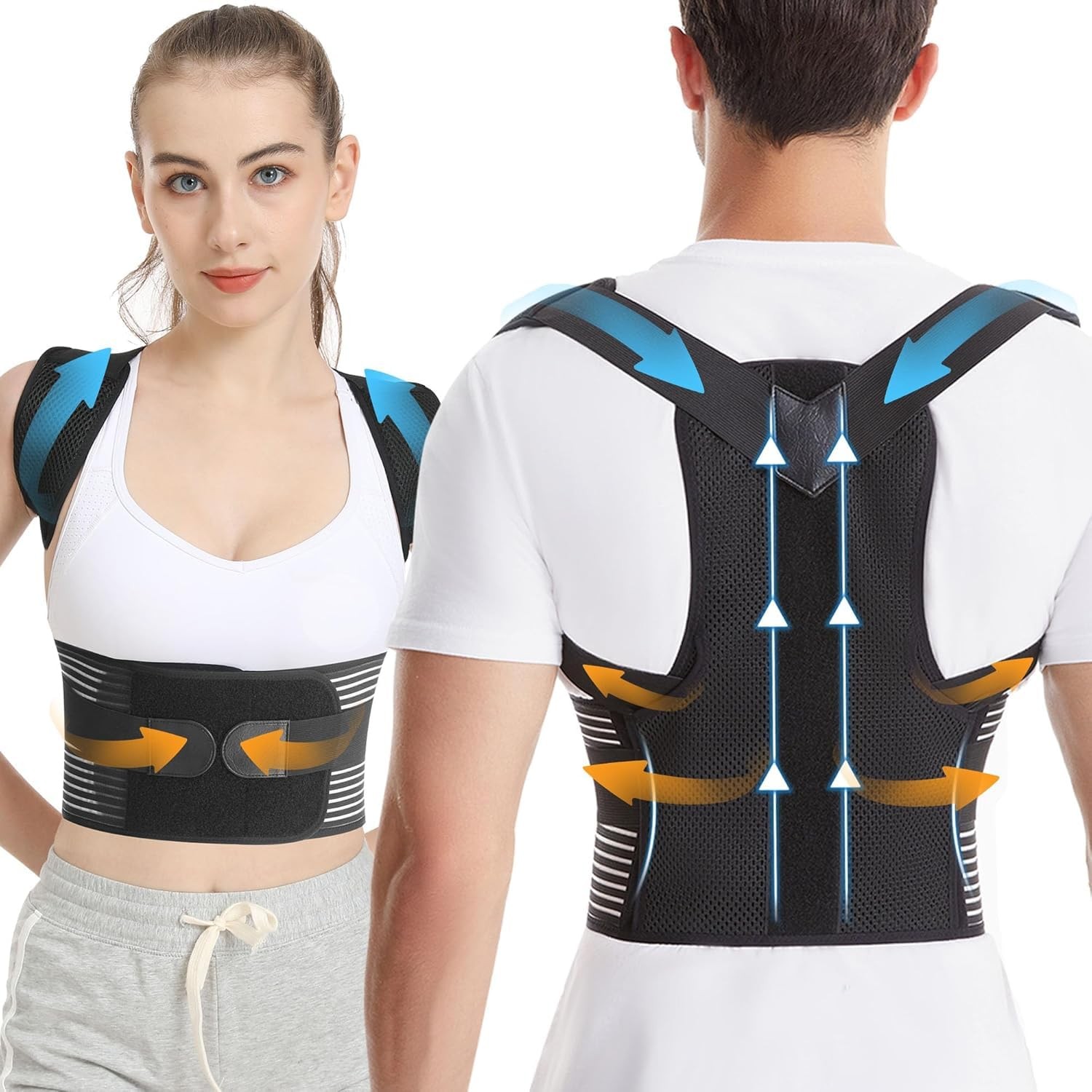 Herokoo Back Brace Posture Corrector for Women & Men, Shoulder Large