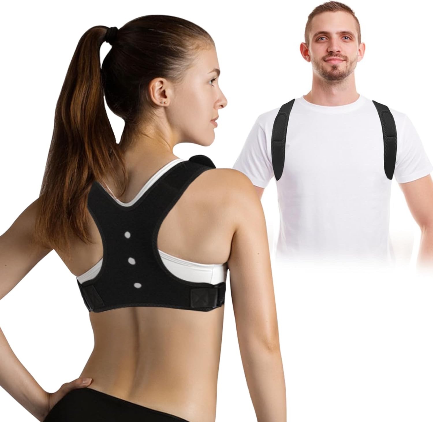 Posture Corrector for Women and Men, Adjustable Lumbar Girdle for Men