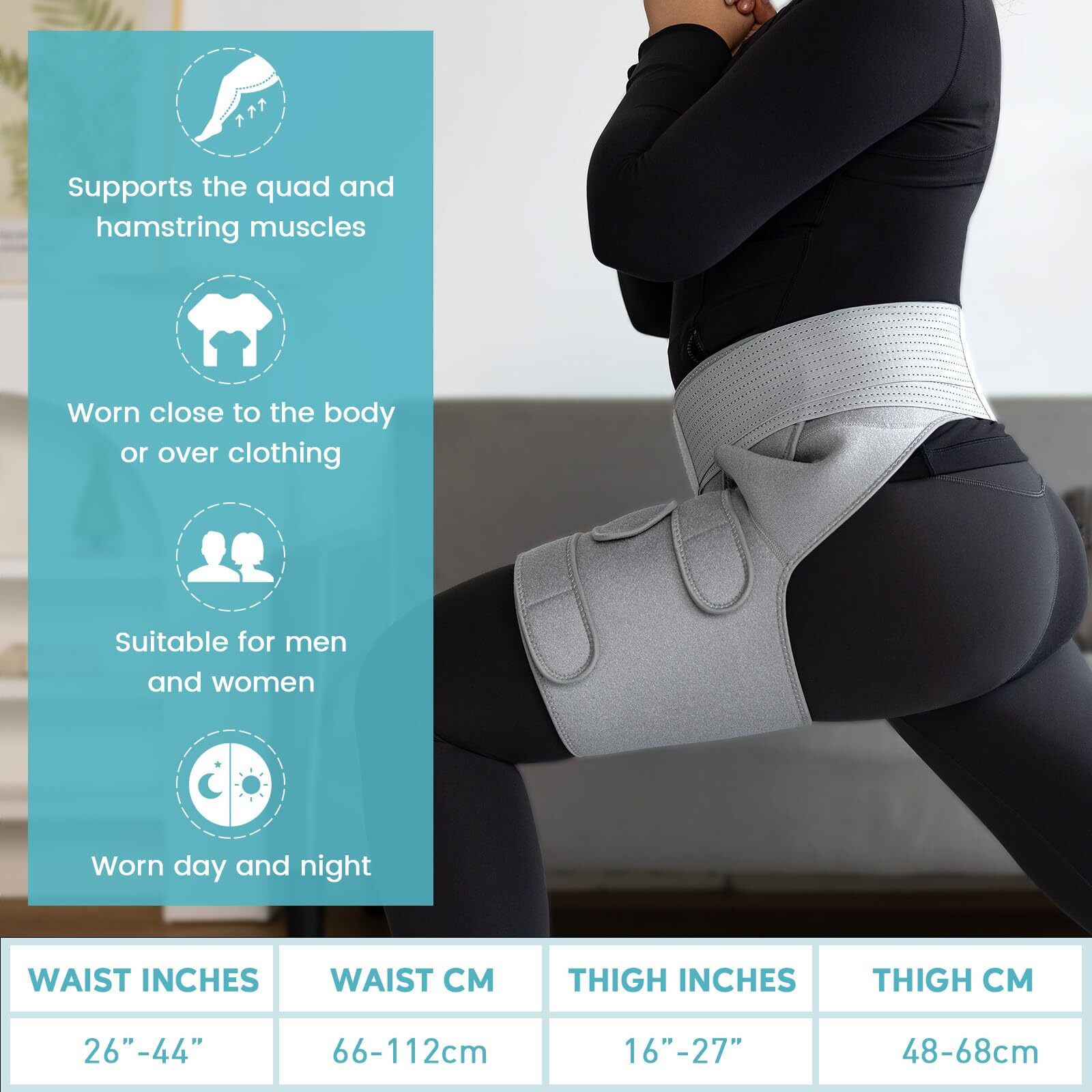 Faja Compresa Ajustable Para Nervio Ciatico Ortesis De Cadera Soporte De ingle