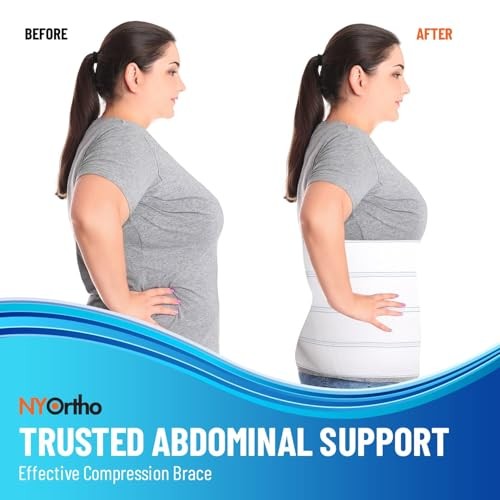 Bariatric Abdominal Binder,12-Inch Wide Elastic 30-45 Inch 4 Panel – 12″ High