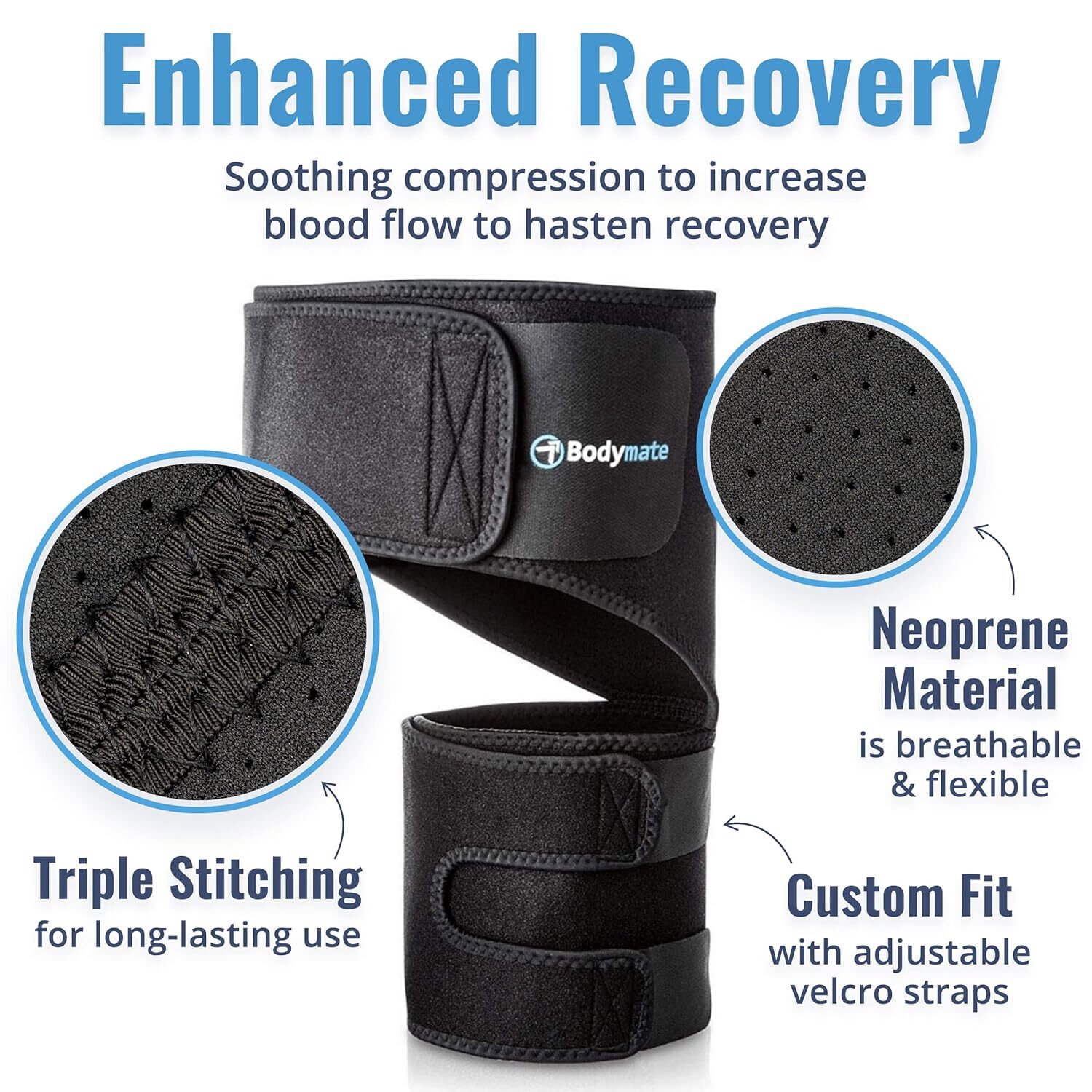 BODYMATE Hip Brace for Sciatica Pain Relief | SI Belt/Sacroiliac Belt | Black- M