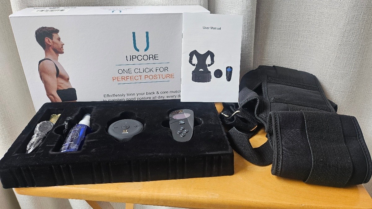 UpCore Smart Posture Corrector Kit with Controller Straps Black