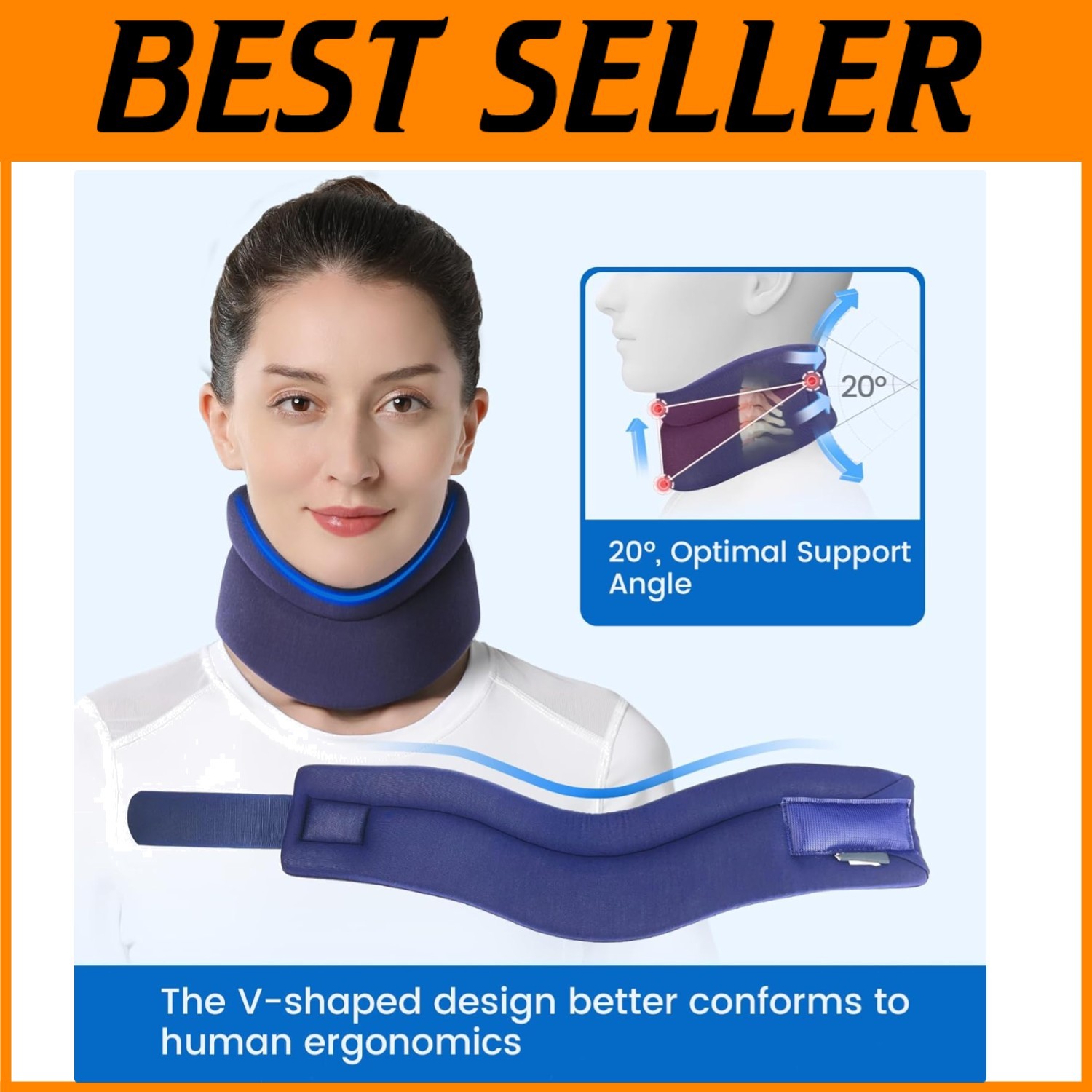 Adjustable Cervical Collar for Sleep – Anti-Snoring Support/-