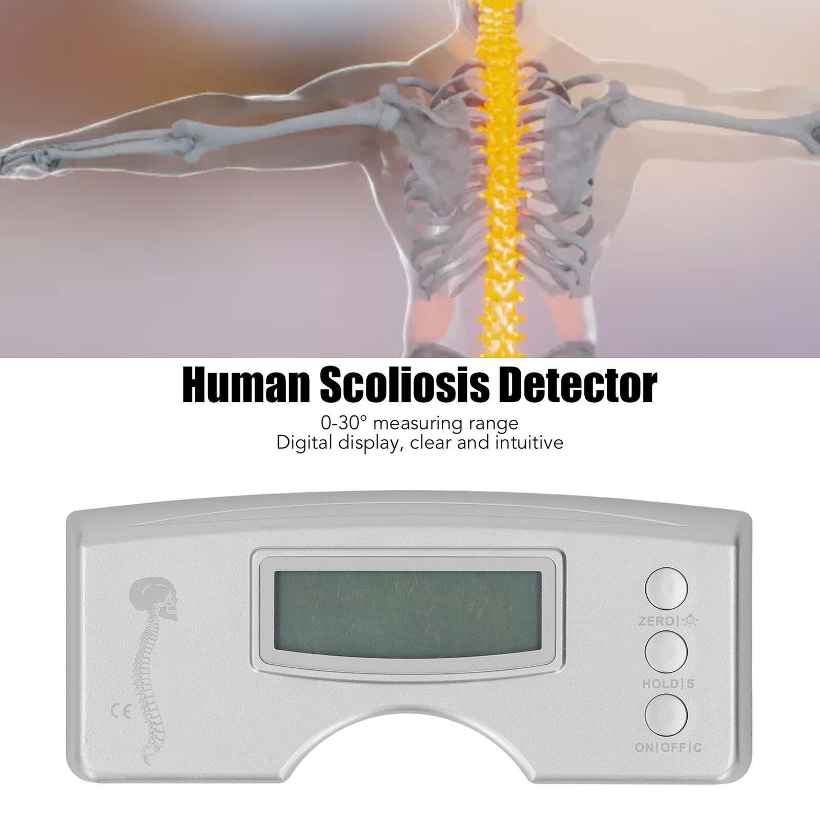 Digital Display Scoliosis Meter Human Spine Electronic Scoliometer Detector 0