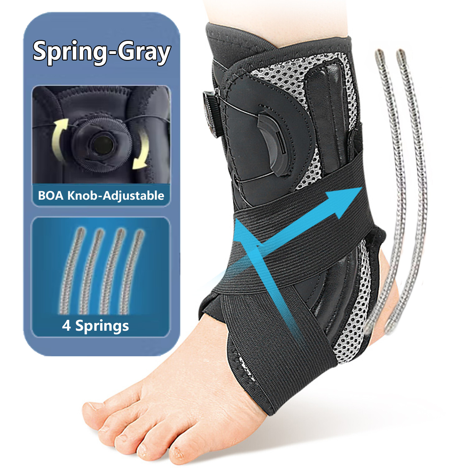 Foot Drop Ankle Brace Splint Orthotics Fracture Sprain Injury Metal Support US