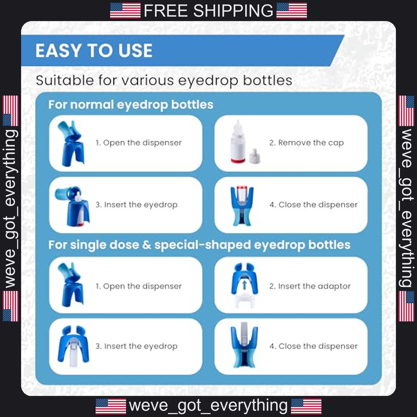 Remedic Eye Drop Guide for Precise Application Arthritis Friendly