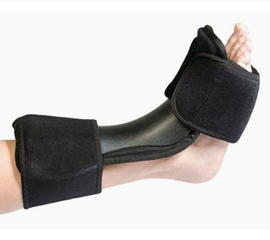 Rolyan Dorsal Night Splint Ankle Splint for Arch Discomfort Black Size L/XL New