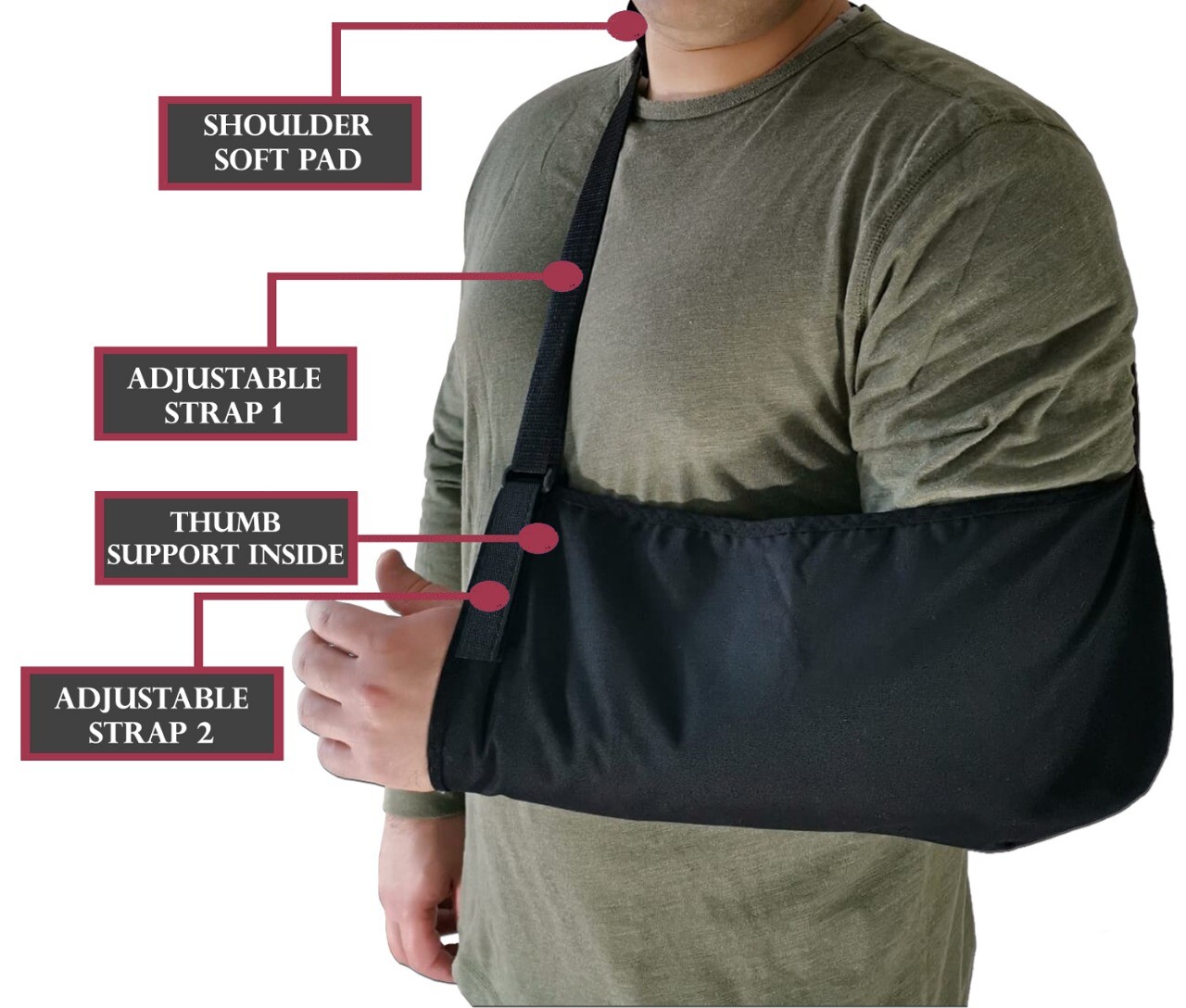 LTG PRO® Arm Sling Wrist Shoulder Support Immobilizer Elbow Injury Fracture Cast
