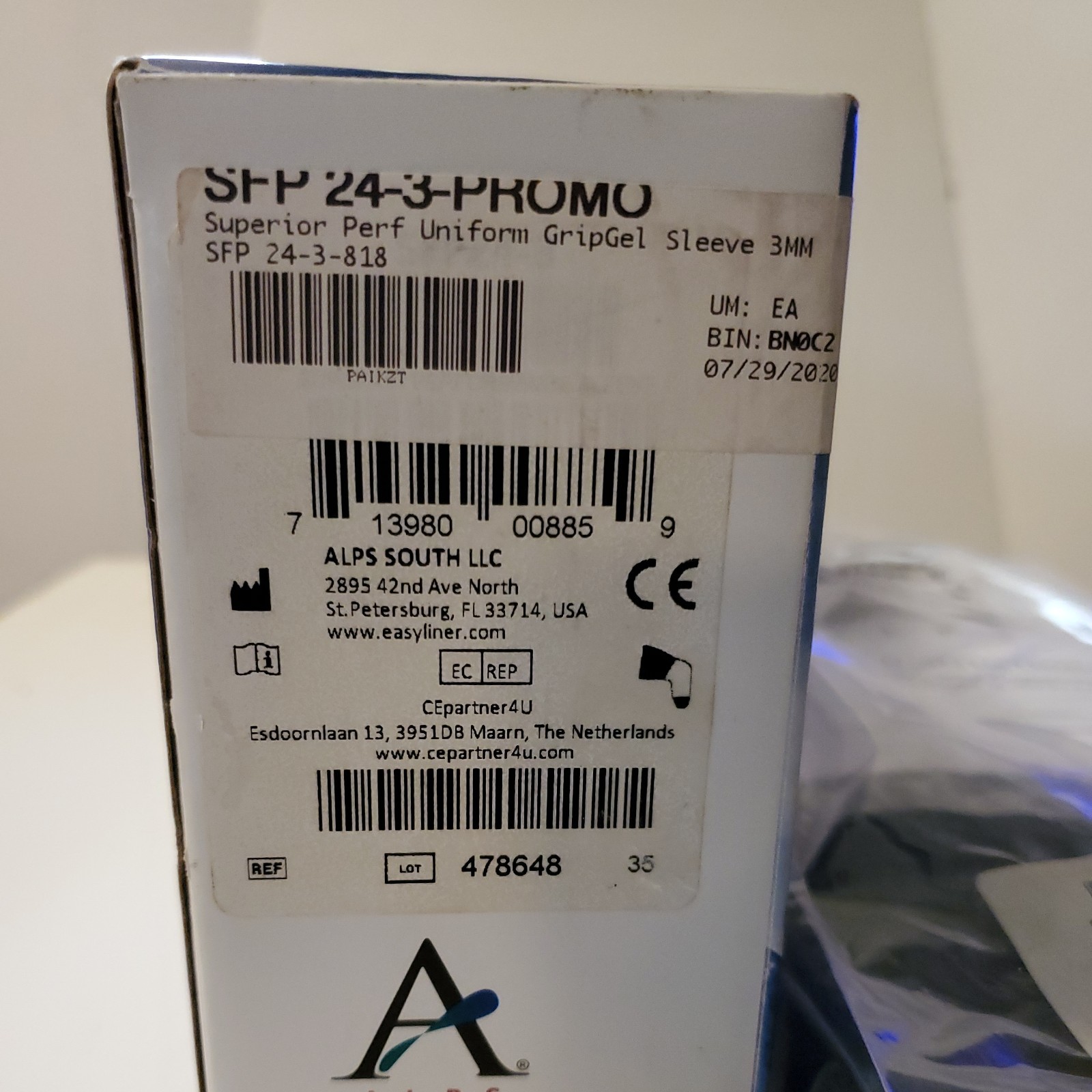 Alps Superior Performance Prosthetic Sleeve SFP24-3. 3mm Thickness. New. Size 24