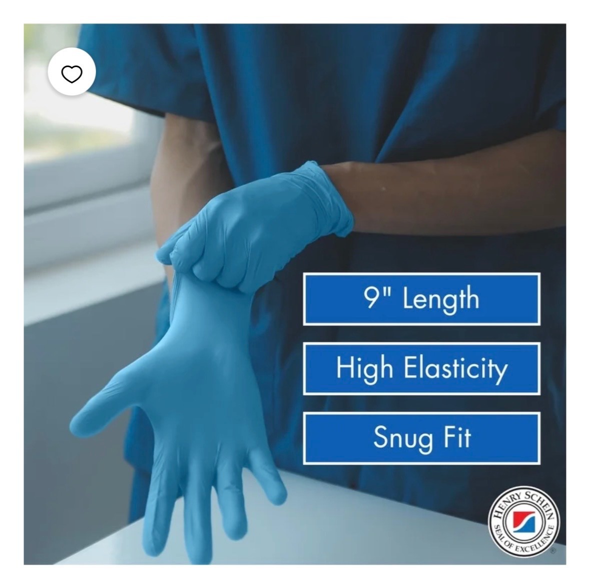 Henry Schein Criterion N100 Nitrile Gloves Small Blue Single Use Blue 200 Count