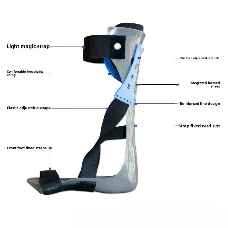 Adjustable Ankle-Foot Support Brace Mobility Rehabilitation Aid for Drop Foot