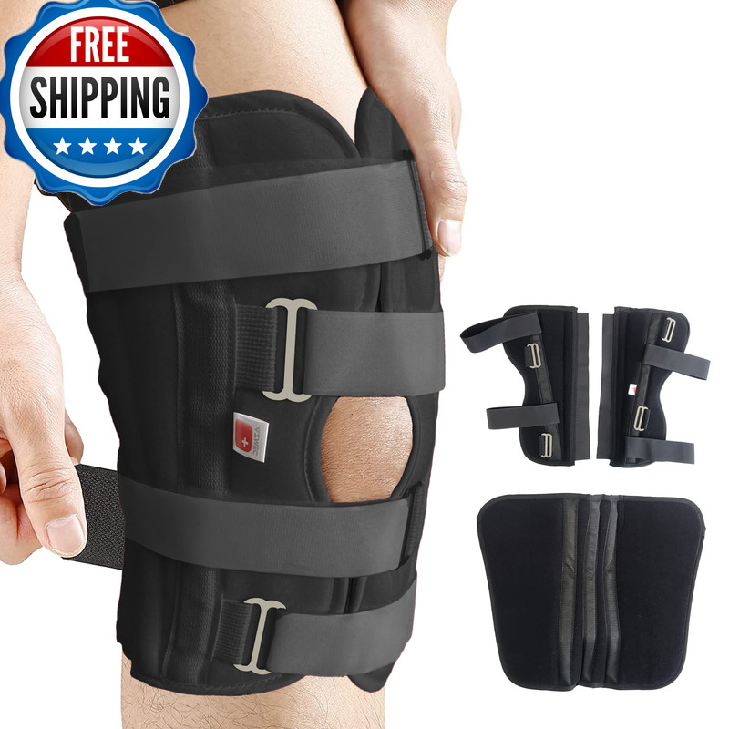 Azmec Straight Leg Brace Tri-Panel Orthopedic Knee Immobilizer 12 Long