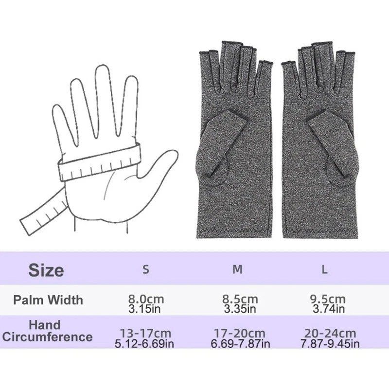 Medical Arthritis Gloves Compression Copper Pain Relief Hand Wrist Support Brace