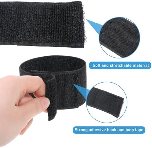 Black Boot Straps, 2 PCS Elastic Polyester Ankle Straps for Cowboy Boots Adjusta
