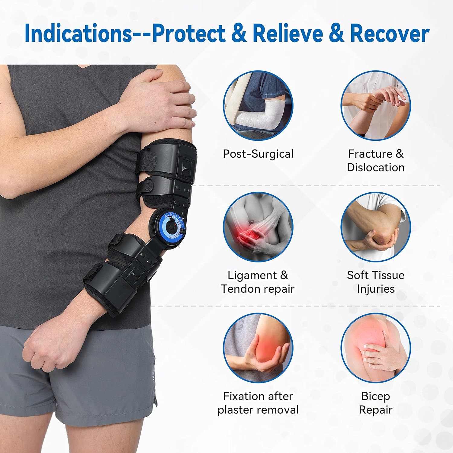 Orthomen Hinged ROM Adjustable Elbow Brace Stabilizer. Left Arm. NEW IN BOX