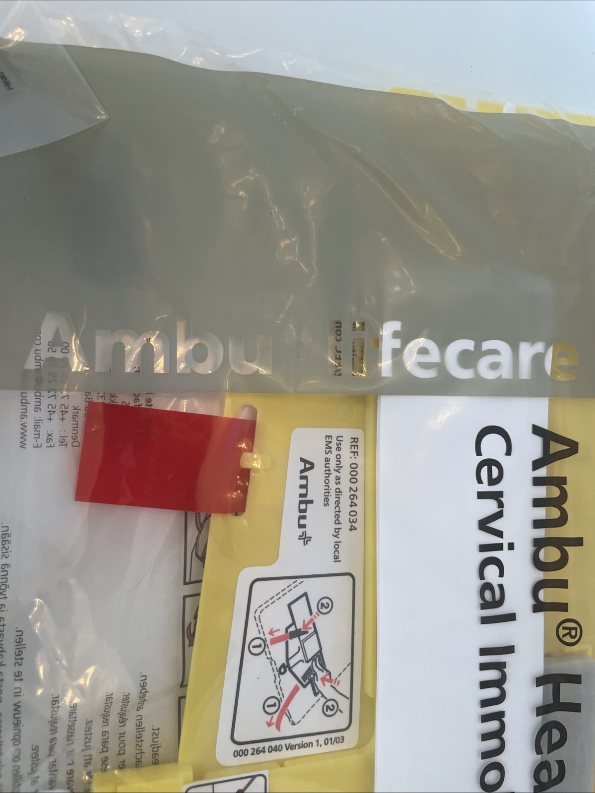 4 Ambu Head Wedge Cervical Immobilization Devices REF 000 264 034 Adjustable Med