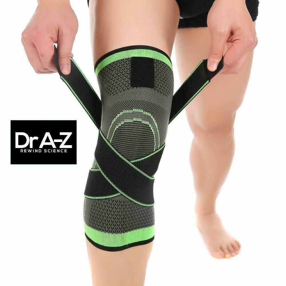 Knee Brace Compression Sleeve Support DCF Cross Wraps Anti-Slip Firm Grip