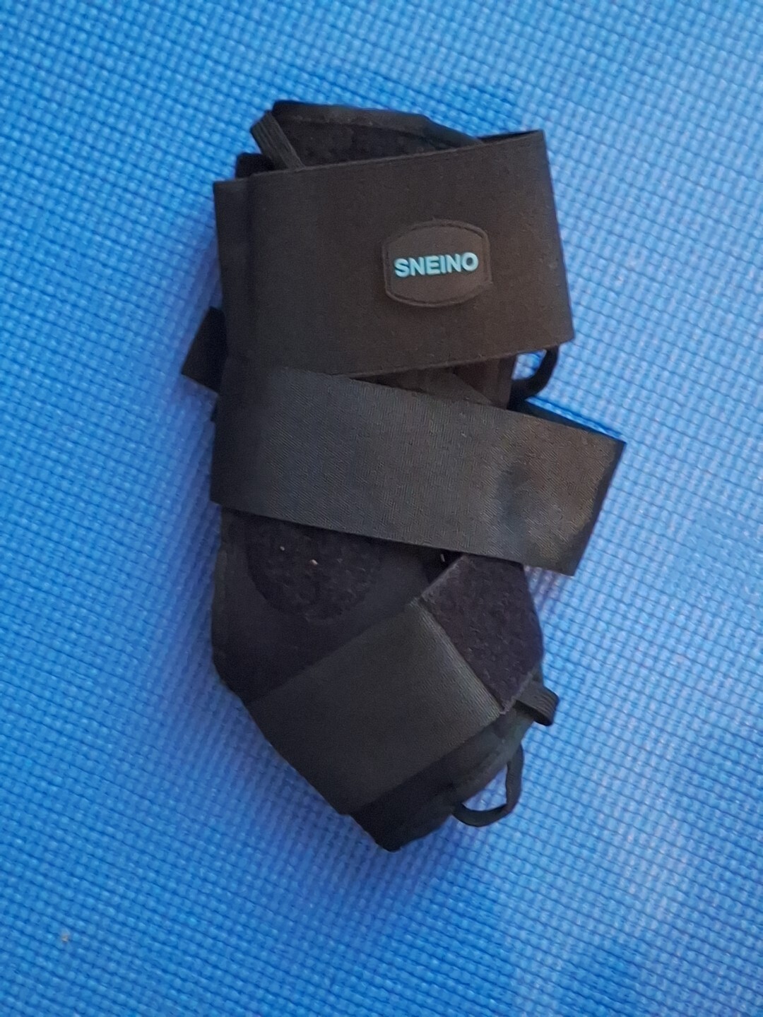 Sneino Unisex Adult Black Adjustable Lace Up Ankle Brace Size Medium🟠
