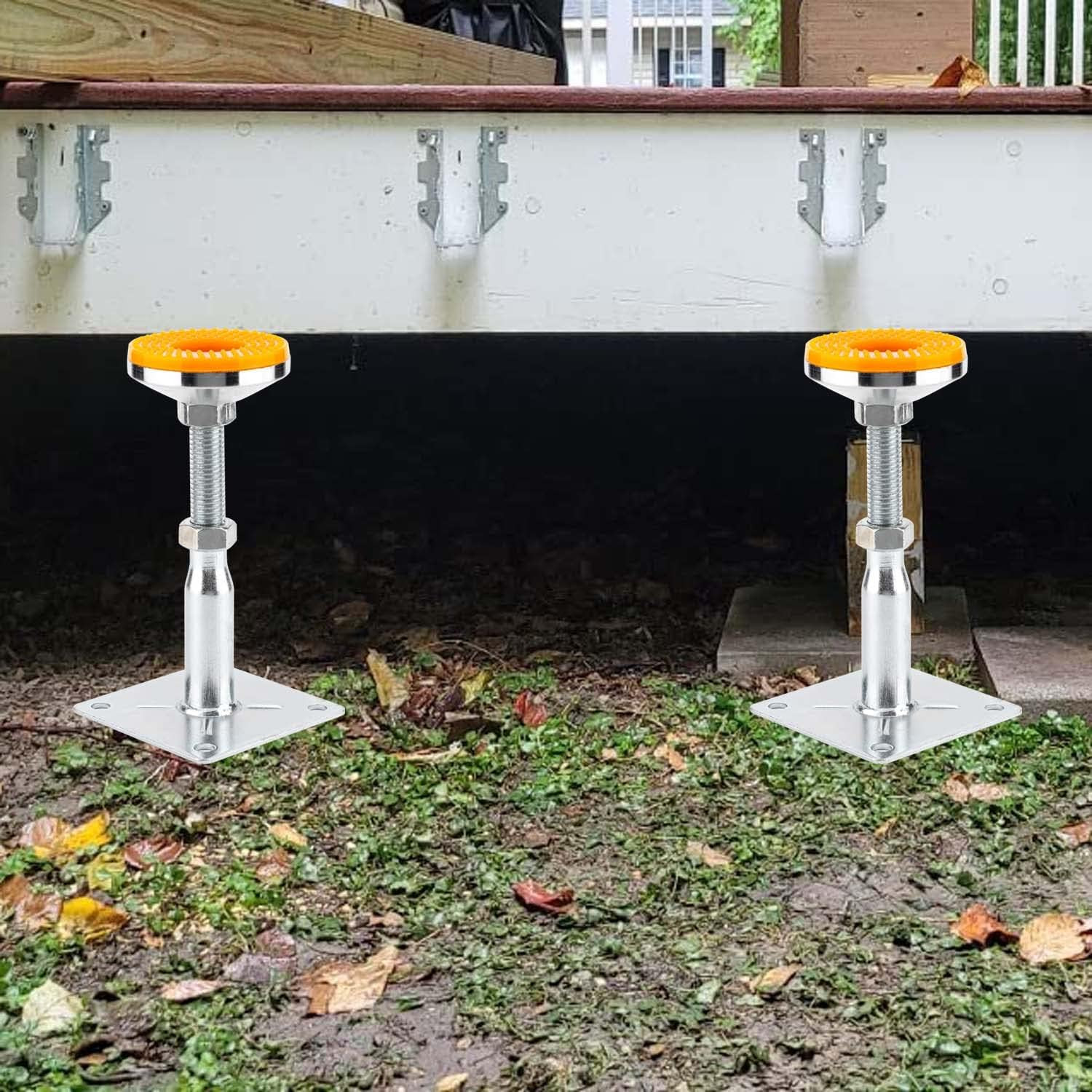 4 Pack Adjustable Anti-Slip Floor Jacks – Stabilize RV Steps 5.7″ to 8
