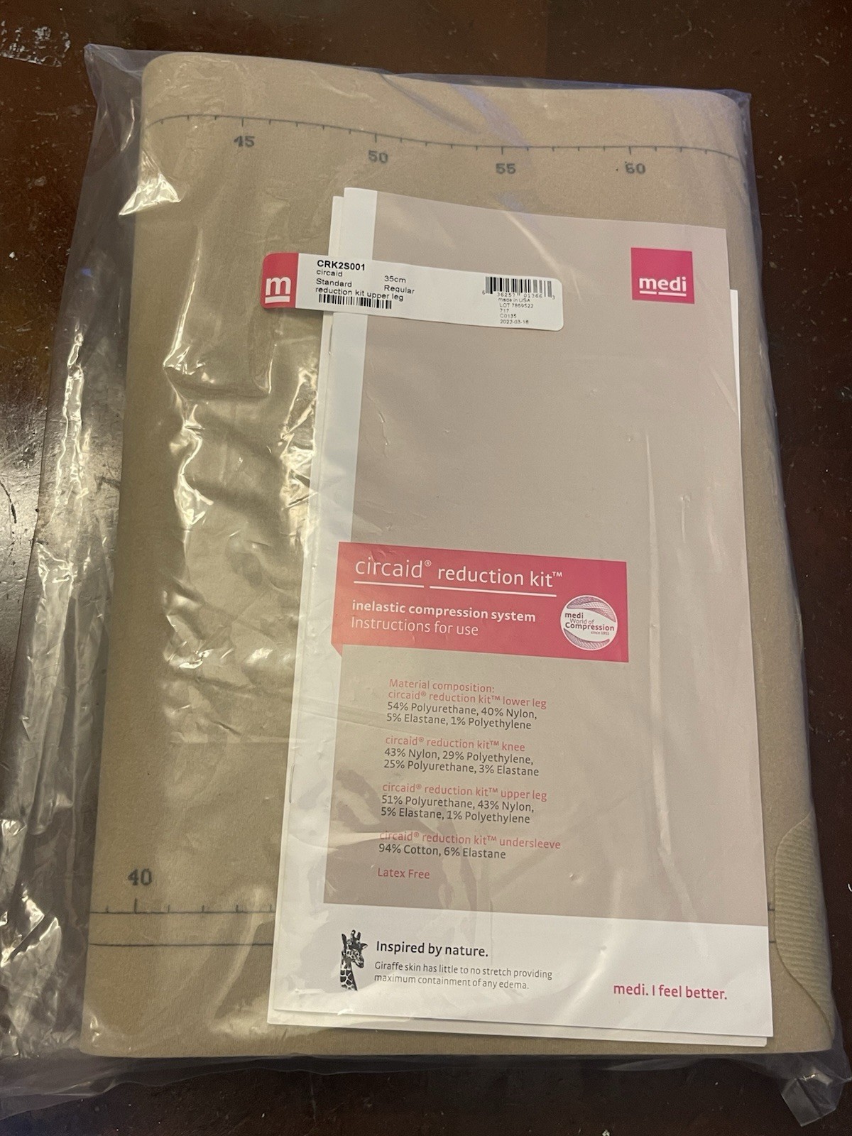 Circaid Reduction Kit Upper Leg 35cm Standard Regular
