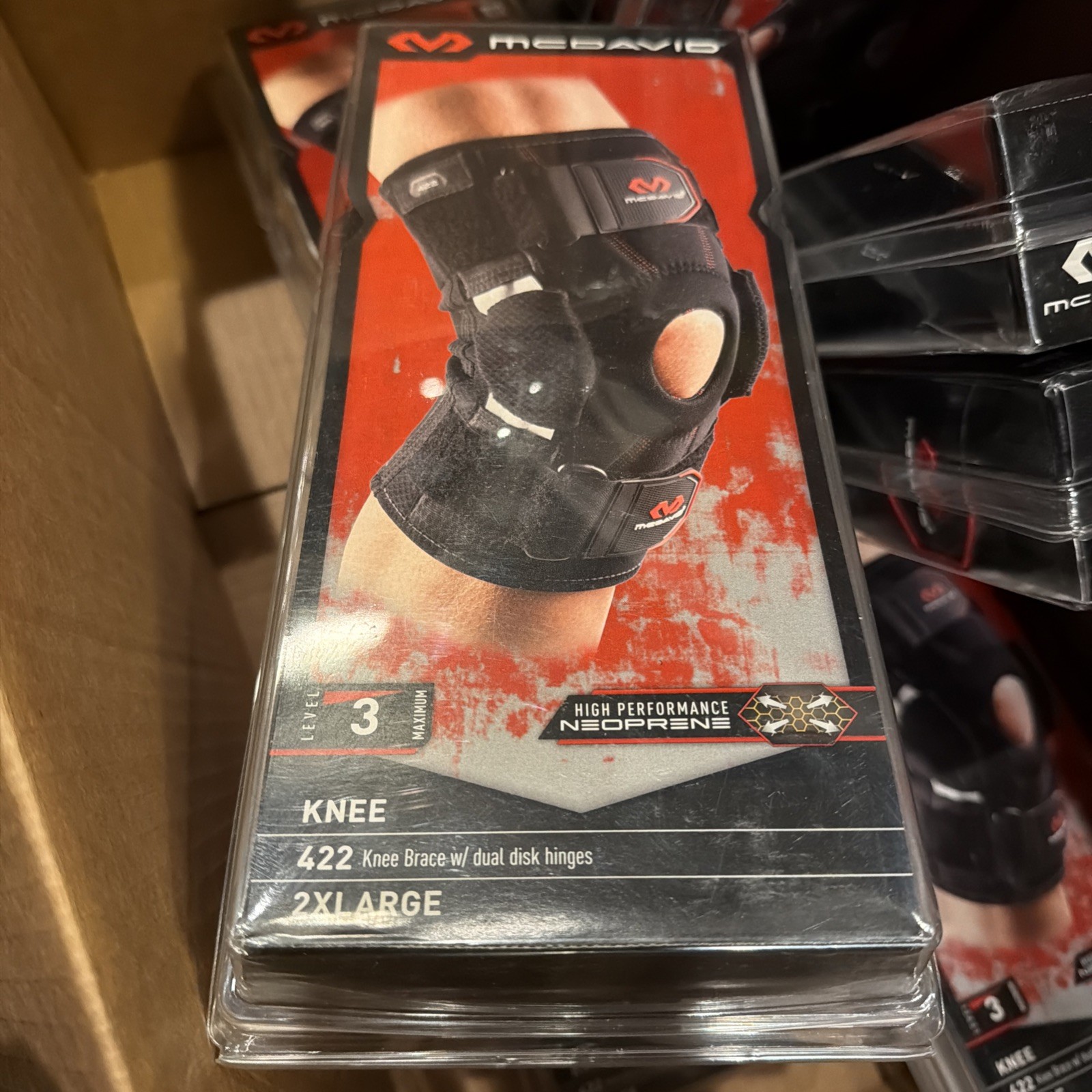 Mcdavid Level 3,Knee Brace w/dual disk hinge size 2x-large 17.5-19