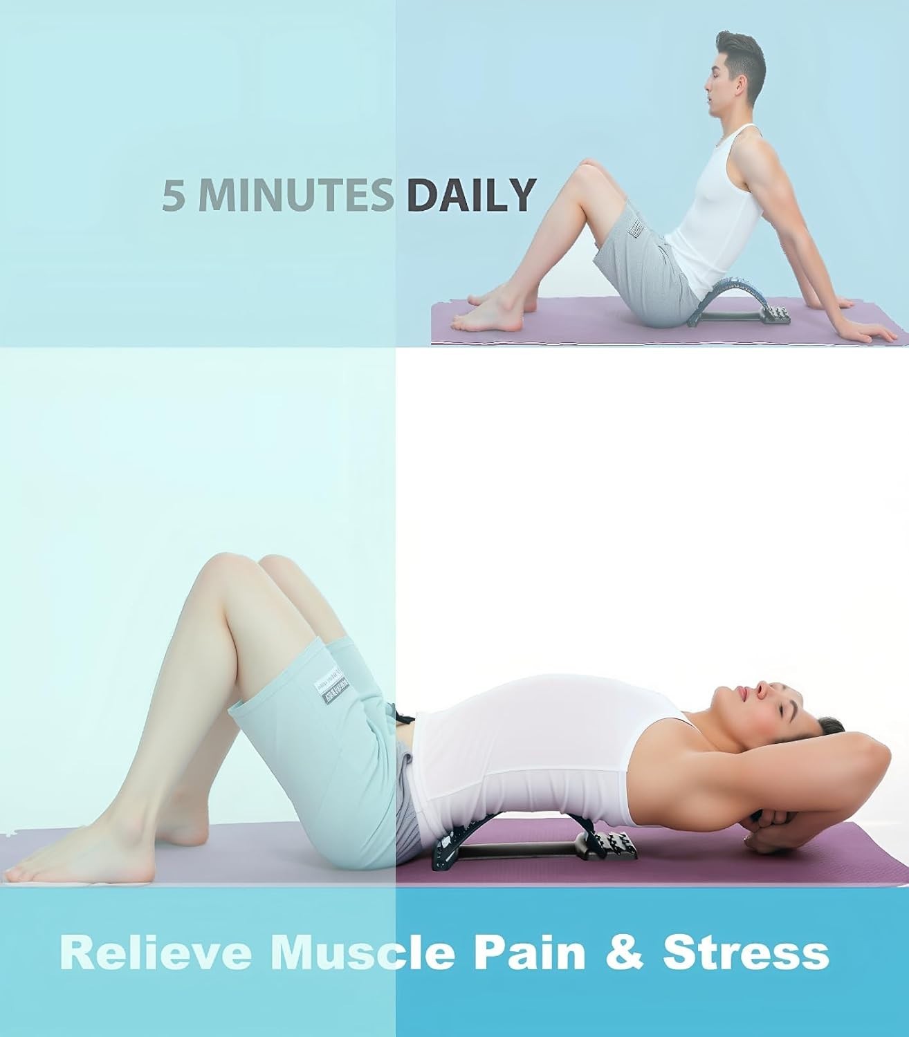 Multi-Level Back Stretching Device – Immediate Relief for Herniated Disc, Sci…