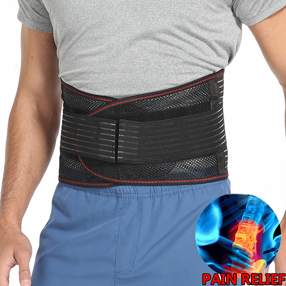 Copper Back Pro Compression Belt Adjustable Lower Lumbar Back Brace Support Faja